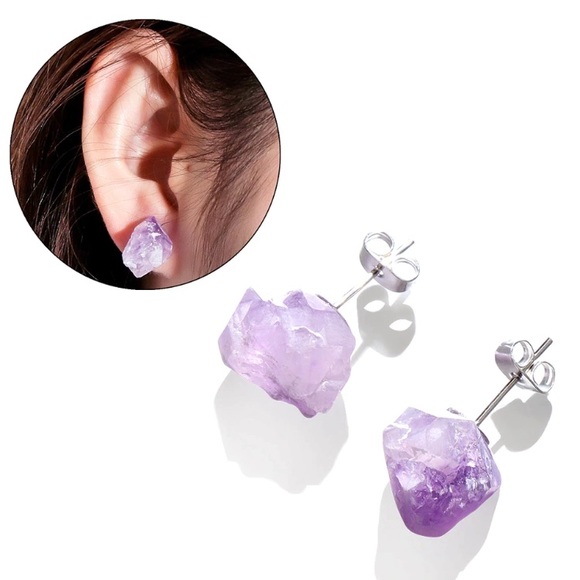 ♡ Amethyst Earrings - Picture 7 of 8